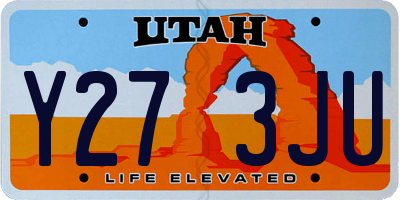 UT license plate Y273JU