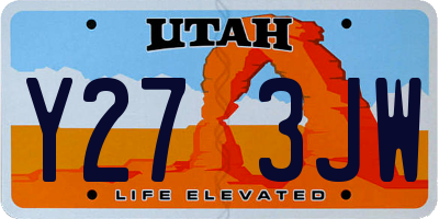 UT license plate Y273JW