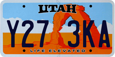UT license plate Y273KA