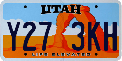 UT license plate Y273KH