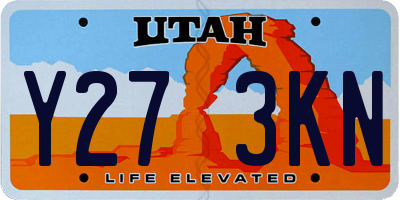 UT license plate Y273KN