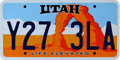 UT license plate Y273LA