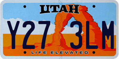 UT license plate Y273LM