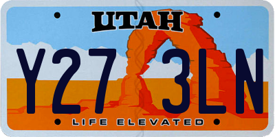 UT license plate Y273LN