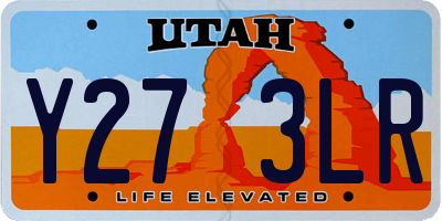 UT license plate Y273LR