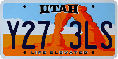 UT license plate Y273LS