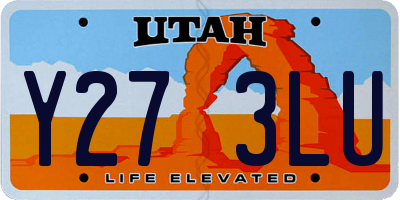 UT license plate Y273LU