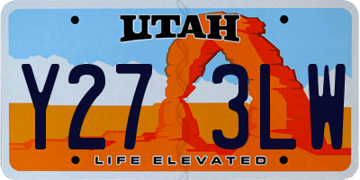 UT license plate Y273LW