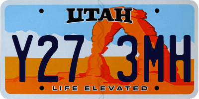 UT license plate Y273MH