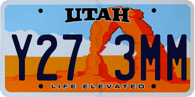 UT license plate Y273MM