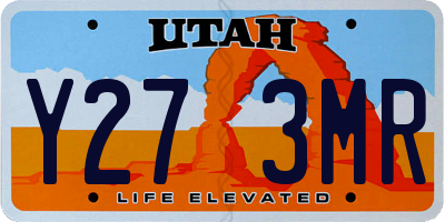 UT license plate Y273MR