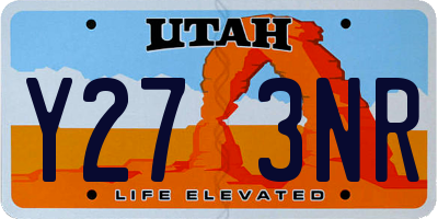 UT license plate Y273NR