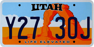 UT license plate Y273OJ