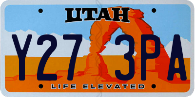 UT license plate Y273PA