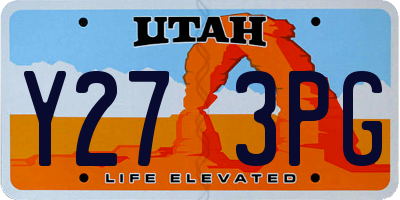 UT license plate Y273PG