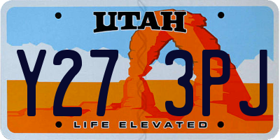 UT license plate Y273PJ