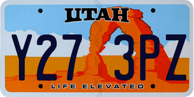 UT license plate Y273PZ