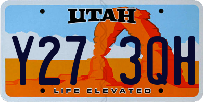 UT license plate Y273QH