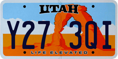 UT license plate Y273QI