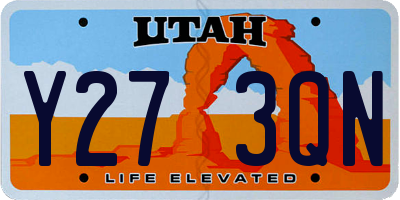 UT license plate Y273QN