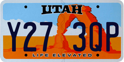 UT license plate Y273QP