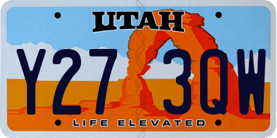 UT license plate Y273QW