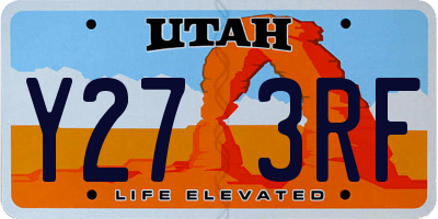 UT license plate Y273RF