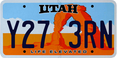 UT license plate Y273RN