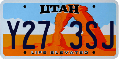 UT license plate Y273SJ