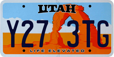 UT license plate Y273TG