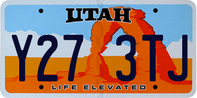 UT license plate Y273TJ