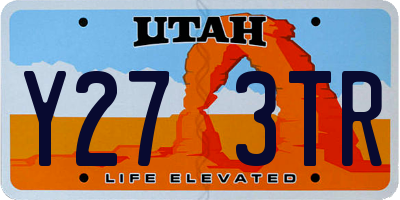 UT license plate Y273TR