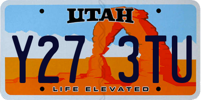 UT license plate Y273TU