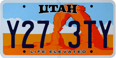 UT license plate Y273TY