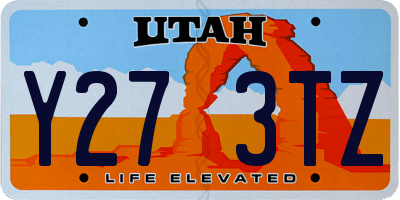 UT license plate Y273TZ