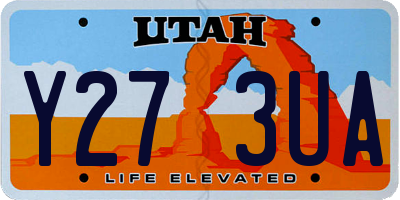 UT license plate Y273UA