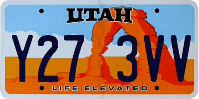 UT license plate Y273VV