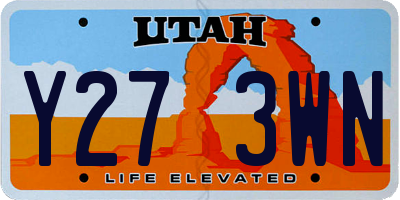 UT license plate Y273WN