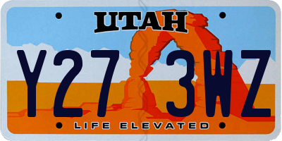 UT license plate Y273WZ