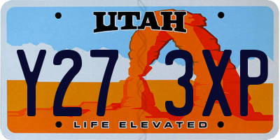 UT license plate Y273XP