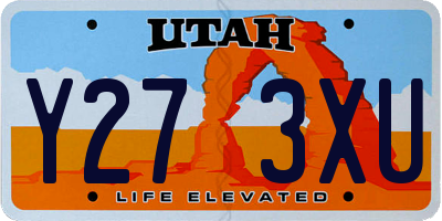 UT license plate Y273XU