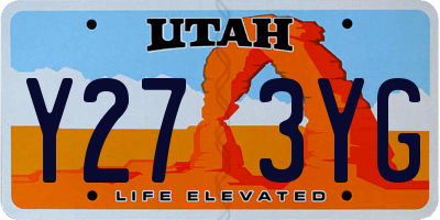 UT license plate Y273YG
