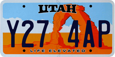 UT license plate Y274AP