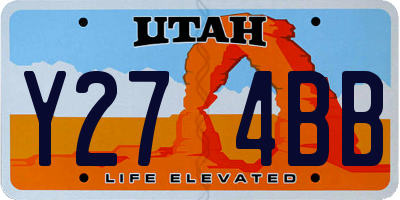 UT license plate Y274BB