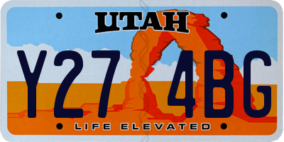 UT license plate Y274BG