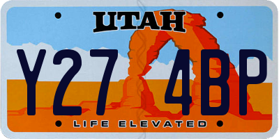 UT license plate Y274BP