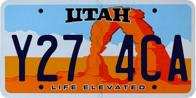 UT license plate Y274CA