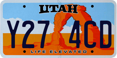 UT license plate Y274CD