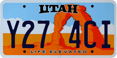 UT license plate Y274CI