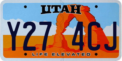 UT license plate Y274CJ